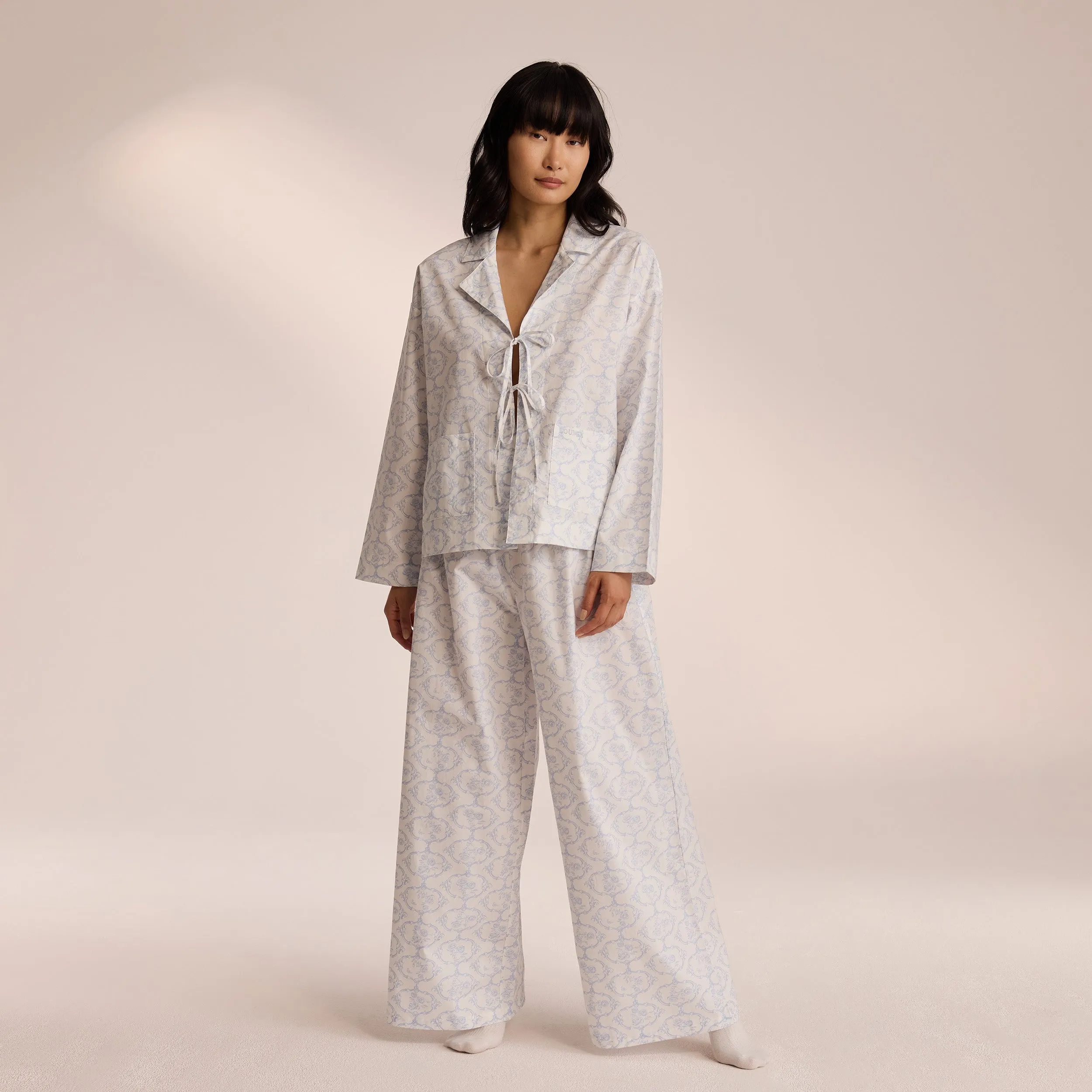 Cotton Pajama Pants - Blue