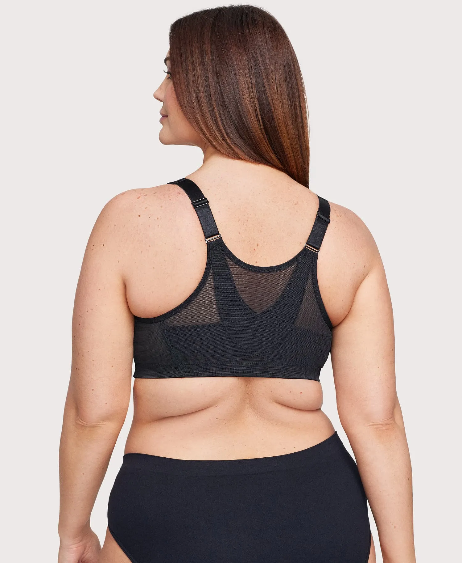 MagicLift Front-Closure Posture Back Bra Black Band | 36