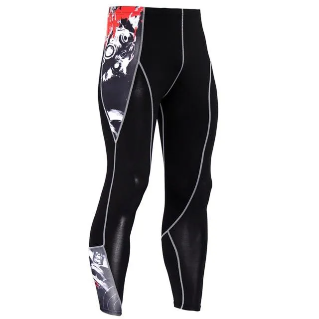 Men Thermal Underwear Long Sleeve Fitness Tights Sportswear Compression Elastic Track Running Wear a