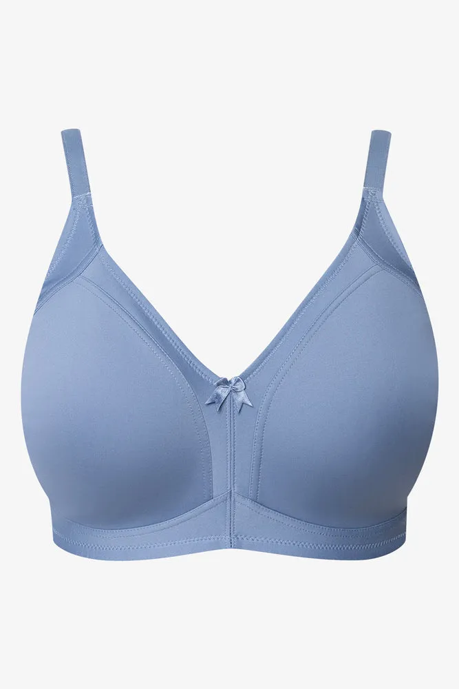 Plus Size 2 Pack Smooth Non Padded Wire Free Bras Blue